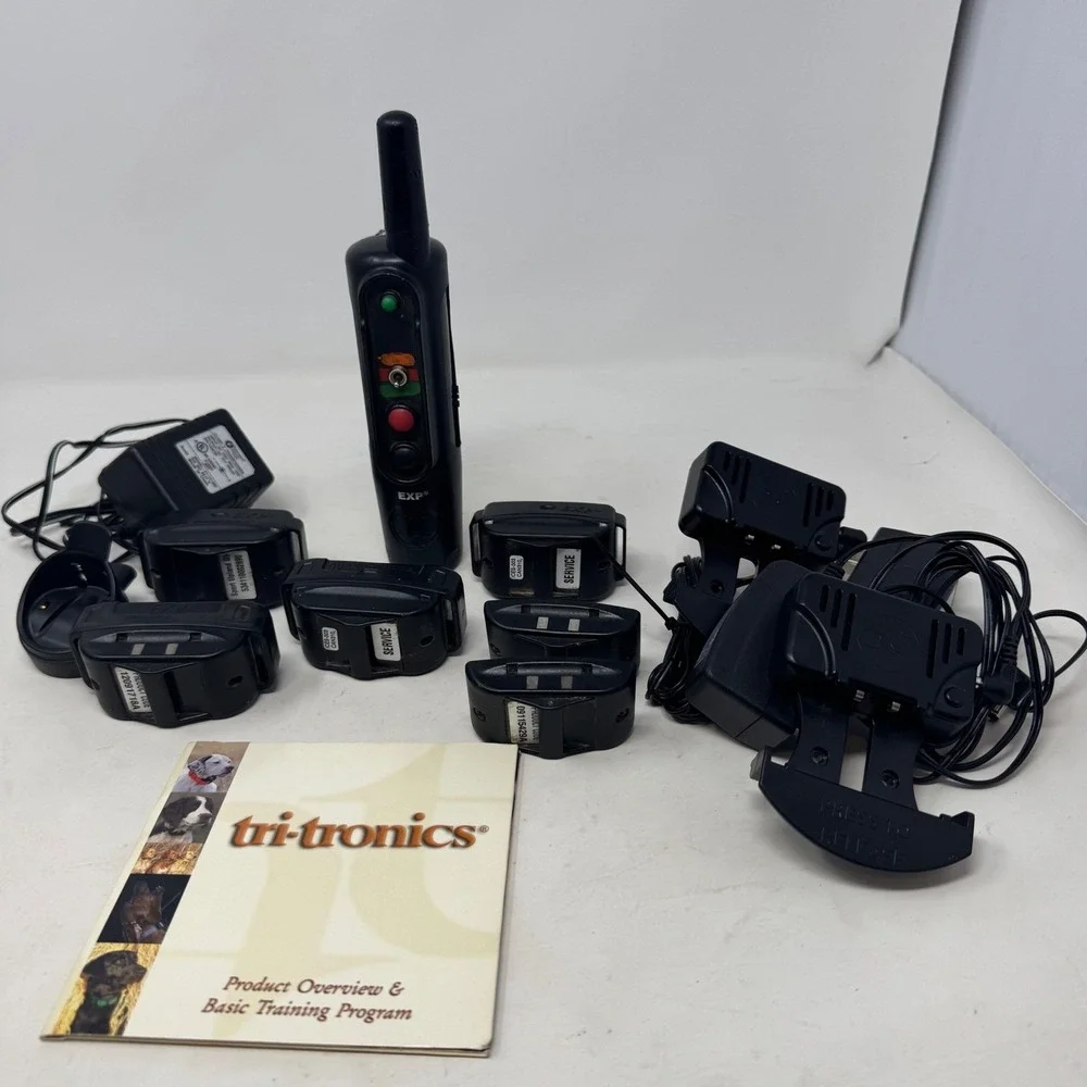 Tri-Tronics Field 90 G3 EXP Dog Training System Bundle 4 Collars & Chargers!!
